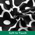 Biscaynebay Textured Fabric Shower Curtains, 72" x 72", Black Morocco Pearl Printed Linen