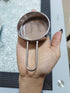 2.5 Inch Stainless Steel Strainer with Long Handle, Flour Sieve Mini Small Flour Sifter Drainer for Baking, Powder