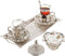 DEMMEX Turkish Tea and Coffee Serving Set for 2 Includes 2 Glasses, Metal