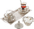 DEMMEX Turkish Tea and Coffee Serving Set for 2 Includes 2 Glasses, Metal