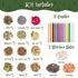 Tassika 63 Pack Witchcraft Starter Kit, Witchcraft Supplies for Wiccan Altar- of Crystals Dried Herbs, Colored Magic