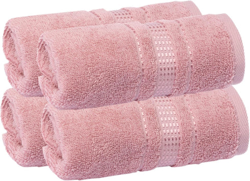 Melissa Linen, Fingertip Towels 4 Pack, 100% Turkish Cotton, Small Hand Towels