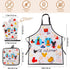 Mouse Wooden Spoons for Cooking, Cartoon Bamboo Utensils Set with Apron, Oven Mitt, Potholder, 8PCS Cute Gifts for