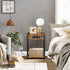 21.8H V1TB01BB025 (1 TUTOTAK Nightstand with Charging Station, End Table, Side Table with USB, Night Stand with Storage
