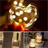 Twinkle Fairy Lights Battery Powered 20 LED on 7.2feet Silvery Copper Wire for DIY Wedding Party Decor (Warm White)
