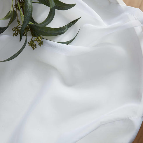 HLC.ME White Sheer Voile Window Curtain Panels, Set of 2, 54 x 45 inches for Small Windows