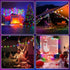32.8Ft 66LEDs Christmas String Lights Indoor RGB Smart Twinkle Light with Music Sync RF Remote APP Control, USB Powered