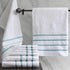 Comfort Spaces 8 Piece Cotton Bath Towel Set, Striped Ultra Soft, Quick Dry, Multi-Sizes, Zero Twist Aqua