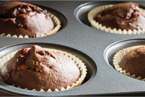 Mrs. Anderson's Baking Nonstick Jumbo Muffin Pan, 6-Cup, Carbon Steel, PFOA Free, 13 x 8.75-Inches