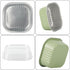 BAKINGPAK 30PCS Cupcake Liners With Lids, 10oz Square Mini Aluminum Pans, Disposable Ramekins for Children Party