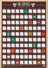 Gift Republic 100 Coffee Bucket List Scratch Poster