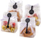 YunKo Cookie Bags for Gift Giving, Clear Cellophane Treat Bags for Favors, 100PACK, Black Dot