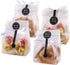 YunKo Cookie Bags for Gift Giving, Clear Cellophane Treat Bags for Favors, 100PACK, Black Dot