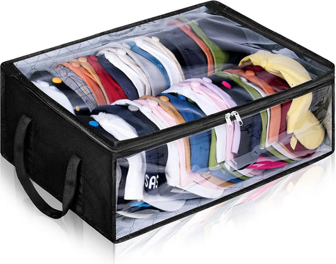 AOODA Large Capacity Hat Organizer for Baseball Caps, Holds up to 40 Hats, Black