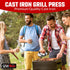 Set: 7 Set Grill Burger Press Premium Bacon Press Meat Press Cast Iron for Perfectly Griddle Seared Bacon | Burger