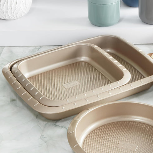 Berghoff Balance Nonstick Square Cake Pan, 8.5" x 8.5" x 2", Lightweight Carbon Steel, Ferno-Green Bakeware