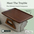 15.75 11inch, Shamrock Home Bamboo Trayble Couch Arm Table, Clip On Tray Sofa Table for Couches. Sofa Arm Tray for TV