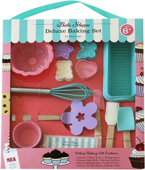 Bake Shoppe Deluxe 25-piece Real Baking Set with Recipes for Kids