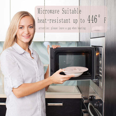 4"-12" Silicone Lids for Cups Bowls Plates, Microwave Splatter Cover, Food Storage Container Lids, Mini 4 Pack