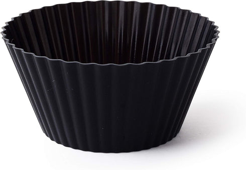 Fox Run 73930 Silicone Cupcake Liners, Black & White, Set of 12 for Baking Muffins and Cupcakes