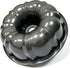 Classic Bakeware 10 Inch Non-stick Fluted Cake Pan, Heavy Duty Carbon Steel Baking Mold in Gray
