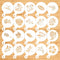 Konsait 20 Pack Cake Stencil Templates - Reusable Baking Painting Journal Mold Tools for DIY Craft Decor