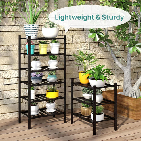 Entryway,3-Tier Closet, viewcare Small Shoe Rack for Black Bamboo Shoe Organizer for Hallway Free Standing Shoe Racks