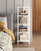 TUTOTAK Corner Shelf, 5-Tier Corner Bookshelf for Small Space, Narrow Display Corner