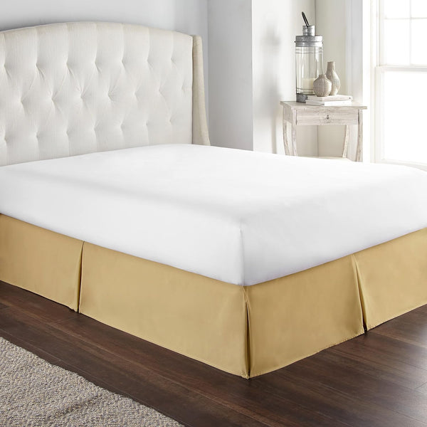 California King Bed Skirt by HC Collection, Soft Microfiber Box Spring Cover, 14" Inch Drop, Wrinkle & Fade Resistant -