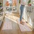 2 Set, LEEVAN Anti Fatigue Mats for Kitchen Floor Non-Slip, Cushioned Kitchen Mats for Floor Piece, Pink Memory Foam