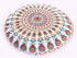 32" Large Pink Manadala Round Pillow Cover, Decorative Mandala Pillow Sham, Indian Bohemian Ottoman Poufs, Pom Pom