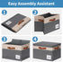 GhvyenntteS Large Storage Bins with Lids (3-Pack), Large Closet Storage Bin with Lid and 3 PU Handles, Foldable Baskets