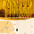 300LED 9.8ftx9.8ft, IP67 8 3 Ollny Curtain Lights Connectable Waterproof Outdoor Curtain String Lights with Remote