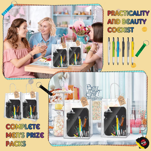 48 Denylo pro Pcs Baby Shower Prizes for Men with Kettle Ruler Pen Cooling Towel Tool Kit Bottle Opener Cardboard Hemp