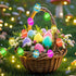 50LED 16ft 3D Aogist Easter Egg Fairy Lights - Super Bright Egg String Light Battery Operated Decor for Indoor/Outdoor