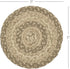 VHC Brands Cobblestone Trivet Hot Pad for Pots Pans, Tan Grey White, Jute Blend, Round Circle, 8 Inches