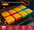 Webake 3.5 Inch Jumbo Baking Cups Reusable Silicone Square Cupcake Liners Non-stick Muffin Mold (Pack of 8)