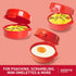 270 ml 1 Count Sistema Easy Eggs Microwave Egg Cooker Egg Poacher with Steam Release Vent BPA-Free Red