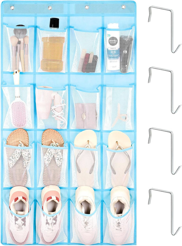 F-color 16-Pocket Hanging Organizer - Over the Door Shoe Organizer, Cruise Essentials