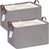 Hinwo 31L Large Storage Bins, 2-Pack Closet Organizers and Storage, Foldable Clothes
