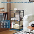 3 LOFTEY Book Shelf Small Bookshelf, Tier Industrial Short Bookshelf, Metal Open Shelf Bookcase for Living Room
