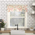 No. 918 Rosalind Watercolor Floral Semi-Sheer Kitchen Curtain Valance and Tiers Set, 54" x 24", Poppy Red