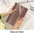 SICOHOME Red Placemats Set of 6, Vintage Vinyl Table Mats, 12x18 inch, Washable Heat-Resistant No-Slip Place Mats