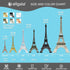 allgala 15" Bronze Eiffel Tower Statue Decor - Alloy Metal