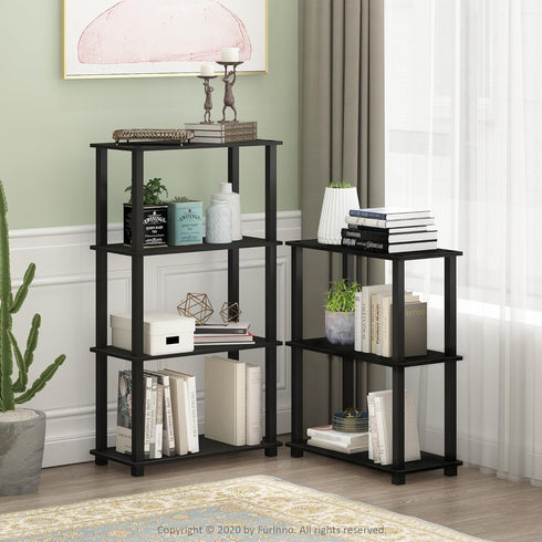 3-Tier Furinno TURN-S-TUBE Storage Shelves, Book Shelf, Corner Shelf, Toolless Open Shelves, for Organization