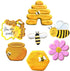 Ann Clark Bee Cookie Cutters 7-Pc. Set Made in the USA - Cute Bee, Small Flower, Honey Pot, Beehive, Honeycomb and more
