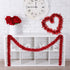 Boao 66 Feet Red Heart Tinsel Garland Decoration, Shiny Metallic Ornaments for Valentine's Day Wedding