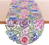 Flowery Table Runner 13"×54", Cutwork Embroidered Floral Dresser Scarf for Home Kitchen Dining