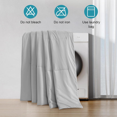 NTBAY Cooling Throw Blanket - Japanese Double-Sided Cold Tech Fabric for Dogs, Q-Max 0.43, 50x60 Inches, Light Grey