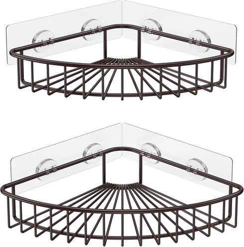 SMARTAKE 2-Pack Corner Shower Caddy, SUS304 Stainless Steel, Wall Mounted Bathroom Shelf